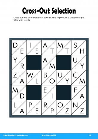 Cross-Out Selection in Word Games 106