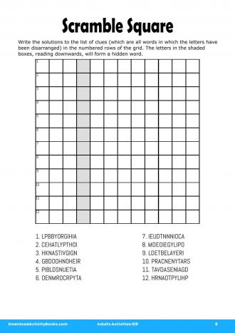Scramble Square #8 in Adults Activities 108