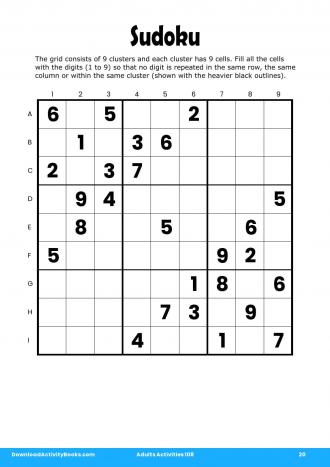 Sudoku in Adults Activities 108