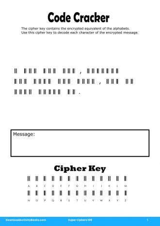 Code Cracker in Super Ciphers 108
