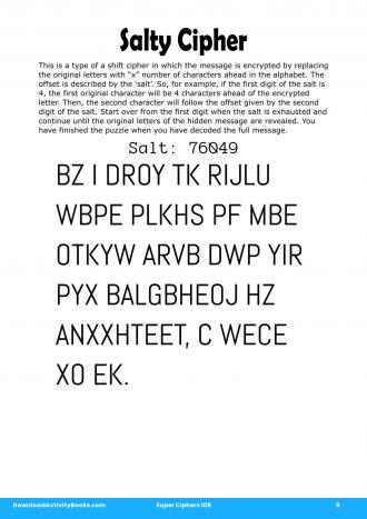 Salty Cipher in Super Ciphers 108