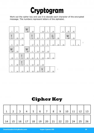 Cryptogram #26 in Super Ciphers 108
