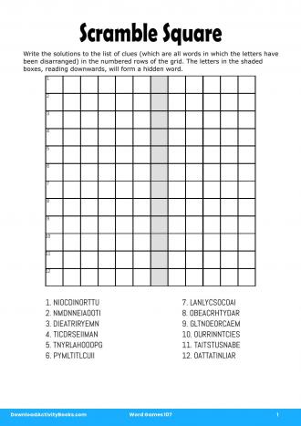 Scramble Square #1 in Word Games 107