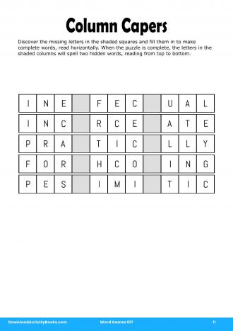 Column Capers in Word Games 107