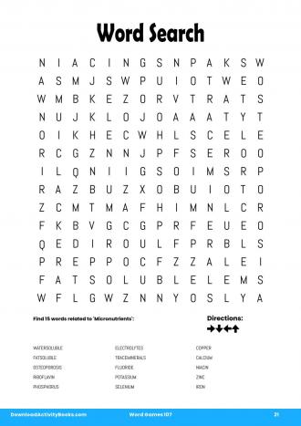 Word Search #21 in Word Games 107
