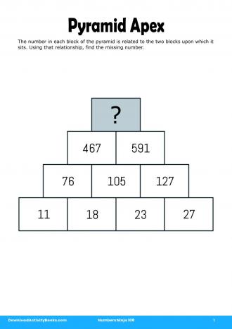 Pyramid Apex #1 in Numbers Ninja 108