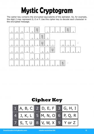 Mystic Cryptogram #12 in Adults Activities 109