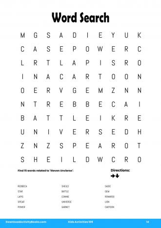 Word Search in Kids Activities 109