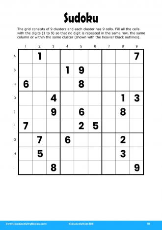 Sudoku #19 in Kids Activities 109