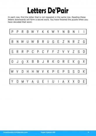 Letters De'Pair in Super Ciphers 109