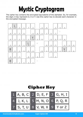 Mystic Cryptogram #13 in Super Ciphers 109