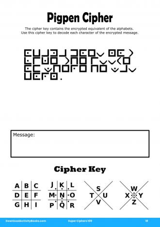 Pigpen Cipher #18 in Super Ciphers 109