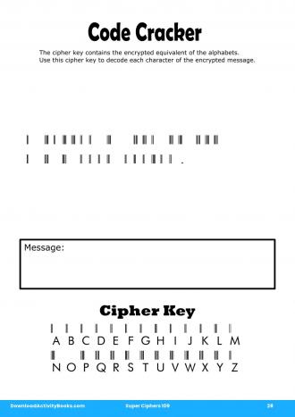 Code Cracker in Super Ciphers 109