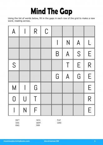 Mind The Gap #5 in Word Games 108