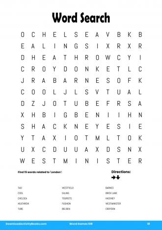 Word Search #18 in Word Games 108