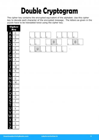 Double Cryptogram in Adults Activities 14