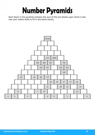 Number Pyramids in Numbers Ninja 109