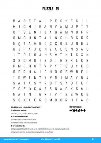 Word Search Power #21 in Word Search Power 26