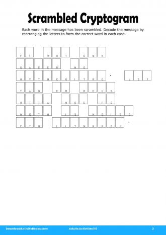 Scrambled Cryptogram #2 in Adults Activities 110