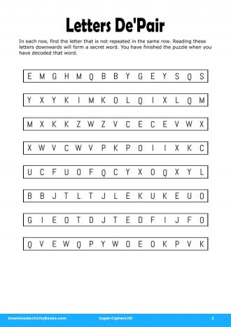 Letters De'Pair #2 in Super Ciphers 110