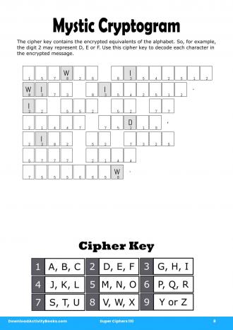 Mystic Cryptogram #8 in Super Ciphers 110