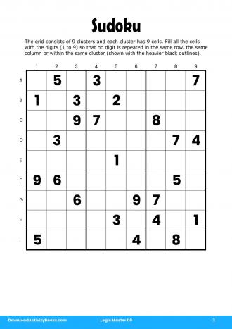 Sudoku #3 in Logic Master 110