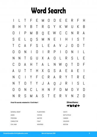 Word Search #3 in Word Games 109
