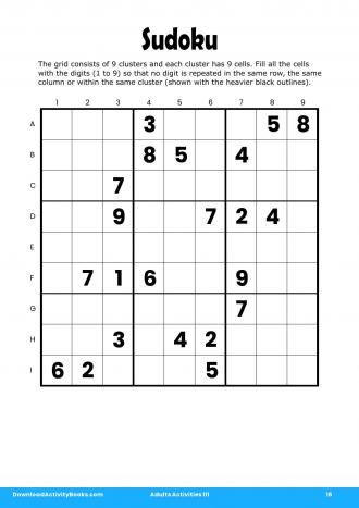 Sudoku #16 in Adults Activities 111