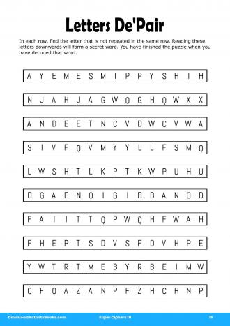 Letters De'Pair #15 in Super Ciphers 111