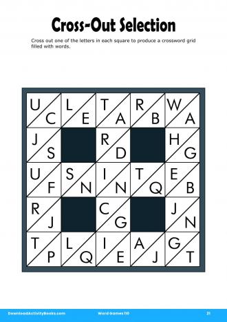 Cross-Out Selection in Word Games 110