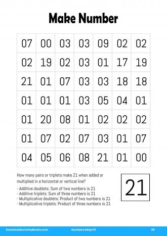 Make Number #26 in Numbers Ninja 111
