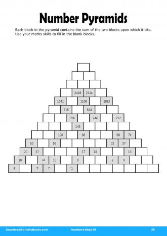 Number Pyramids in Numbers Ninja 111
