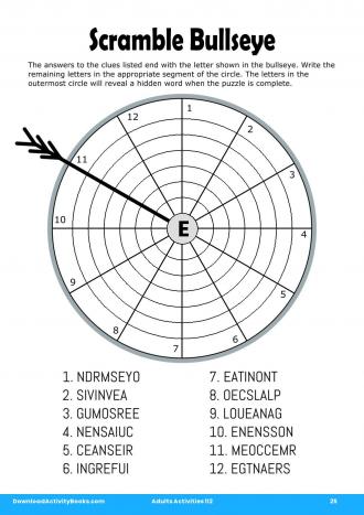 Scramble Bullseye #25 in Adults Activities 112