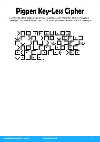 Pigpen Cipher in Super Ciphers 112