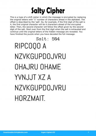 Salty Cipher in Super Ciphers 112