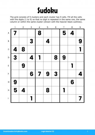 Sudoku #1 in Logic Master 112