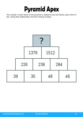 Pyramid Apex in Numbers Ninja 112
