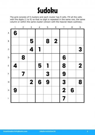 Sudoku #5 in Adults Activities 113