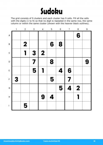 Sudoku #19 in Teens Activities 113