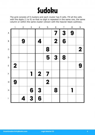 Sudoku #4 in Logic Master 113