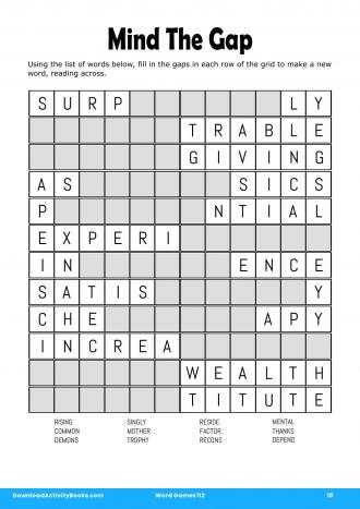 Mind The Gap #18 in Word Games 112