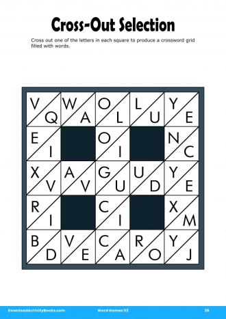 Cross-Out Selection in Word Games 112