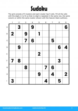 Sudoku in Adults Activities 114