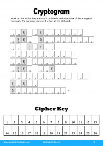 Cryptogram #19 in Adults Activities 114