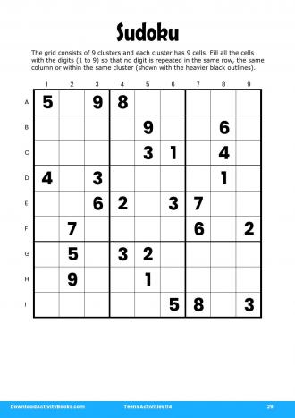 Sudoku #29 in Teens Activities 114