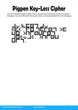 Pigpen Cipher #9 in Super Ciphers 114