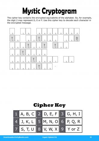 Mystic Cryptogram #10 in Super Ciphers 114