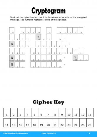 Cryptogram #11 in Super Ciphers 114