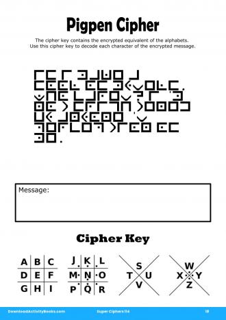 Pigpen Cipher #18 in Super Ciphers 114