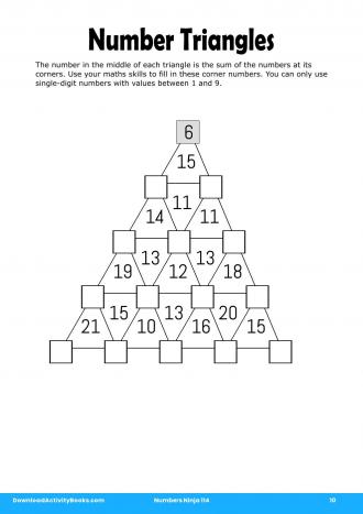 Number Triangles in Numbers Ninja 114